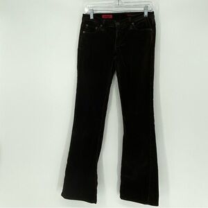 AG Adriano Goldschmied The Angel Chocolate Brown Corduroy Pants Sz 27R - FLAW